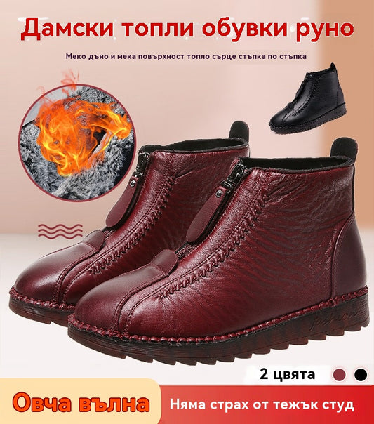 【35-42】🔥Женски зимски чизми со меки ѓонови и патент, стилски и удобни.