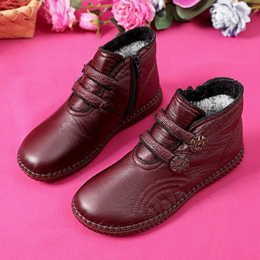 🔥🔥👢【49% OFF！！！】Женски кожни чевли со нелизгав ѓон за есен и зима, рачно изработени во Италија